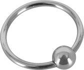 Sextreme – Metalen Eikel Ring met Bal voor Extra Stimulatie – Zilver