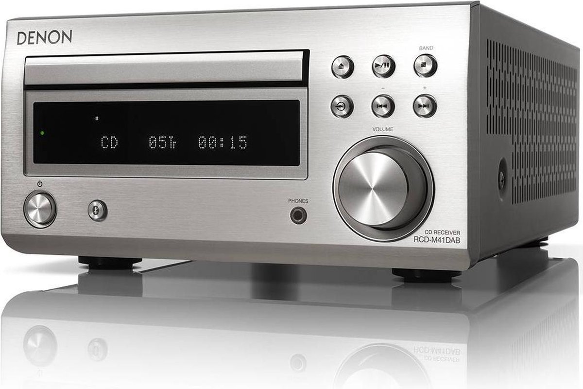 Denon CD speler met ingebouwde versterker met Bluetooth, FM-radio - Compact en gebruiksvriendelijk - Hifi kwaliteit audio - RCD-M41 Silver thumbnail 3