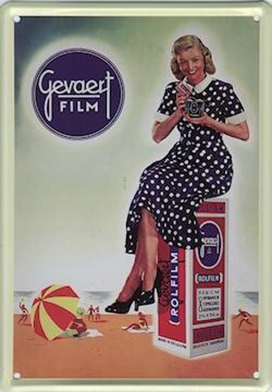 Gevaert Film reclame Rolfilm reclamebord 10x15 cm