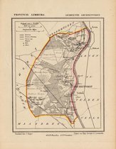 Historische kaart, plattegrond van gemeente Grubbenvorst in Limburg uit 1867 door Kuyper van Kaartcadeau.com