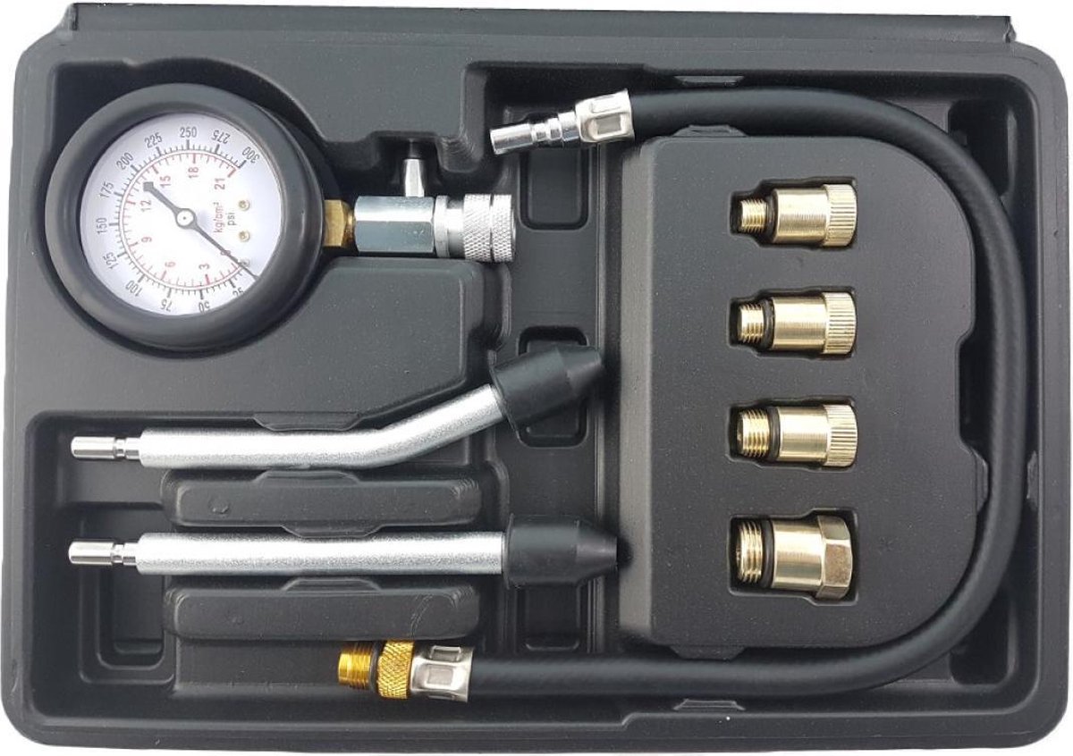 Sonic® 818015 Compressietest-set voor benzinemotoren 8-dlg Sonic® 818015 Compressietest-set voor benzinemotoren 8-dlg