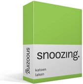 Snoozing - Laken - Katoen - Tweepersoons - 200x260 cm - Lime