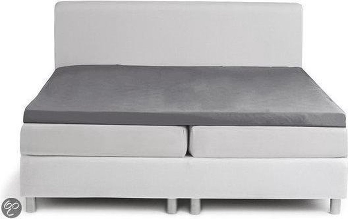 Topcover katoen 90 x 210 (96) antracite Standaard (tot 8 cm) Nightkiss