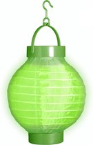 WIDMANN - Groen lichtgevende lantaarn 15 cm - Decoratie > Slingers en hangdecoraties