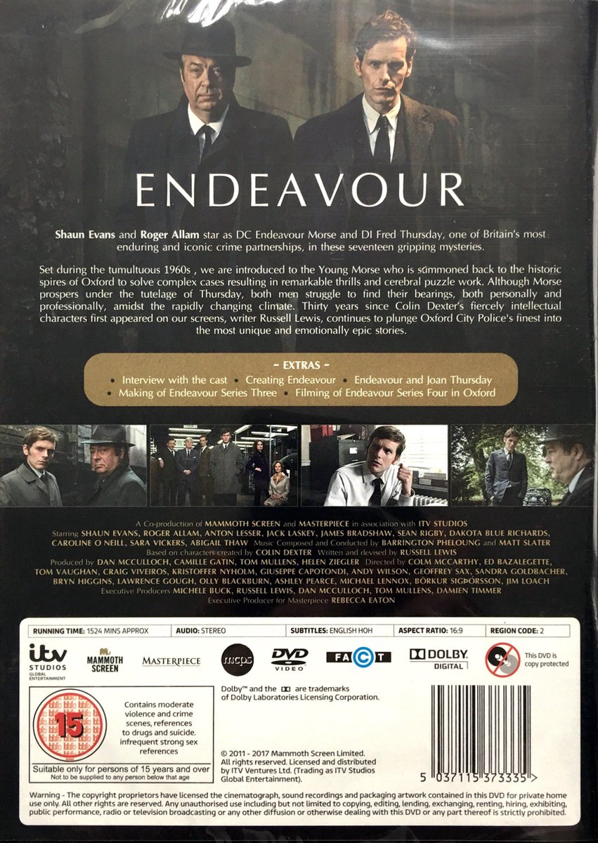 Endeavour Series 14 [DVD] [2016] (Dvd) Dvd's