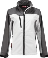 WorkWoman Softshell Jack Summer - 25081 wit / grijs - Maat S