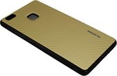 Platina Hard Back Cover Case voor Huawei P9 Lite - Carbon Print - Goud