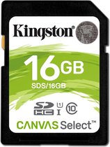Kingston Technology Canvas Select 16GB SDHC UHS-I Klasse 10 flashgeheugen