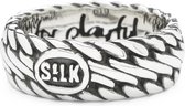 SILK Jewellery - Zilveren Ring - Weave - 161.18 - Maat 18