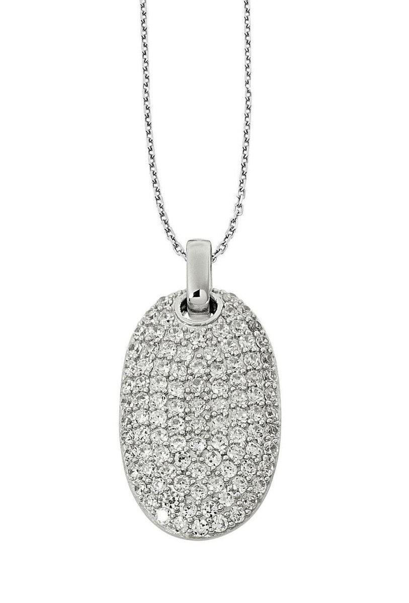 Orphelia ZH-4449 - Hanger + ketting Ovaal - Zilver 925 - Zirkonia - 45 cm