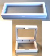 2 Display Boxes - 1 van 7x7cm en 1 van 23x9cm - Wit