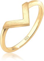 Elli Ring Geo V-shape Basic Mat Trend Argent 925 plaqué or