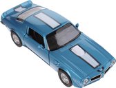 Welly Schaalmodel Pontiac 1972 Firebird 1:34 Blauw 11 Cm