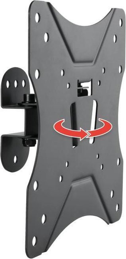 Schwaiger LWH14225 513 – Platte TV-muurbeugel, Zwart, Draagkracht 25 Kg, VESA 75x75 Tot 200x200