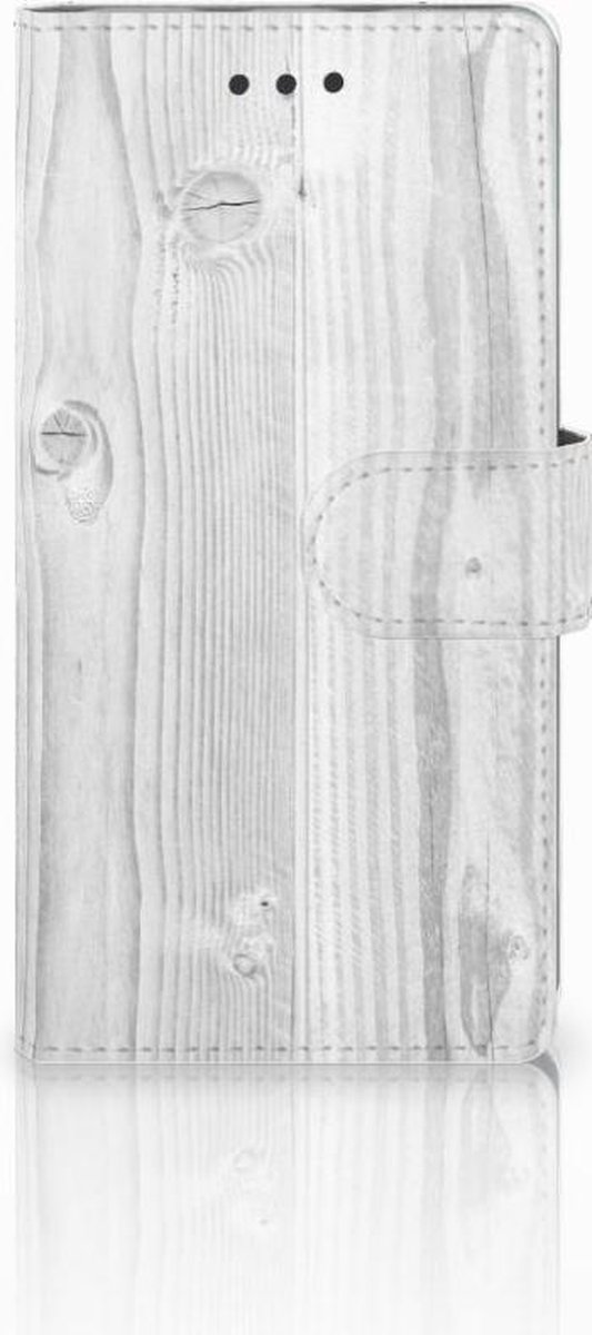 Huawei Ascend P8 Lite Book Style Case White Wood