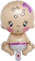 2 stuks folie ballon baby girl 40 x 25 cm