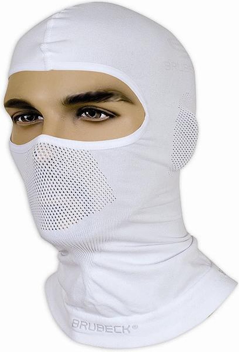 Brubeck Seamless Bivakmuts met zilverionen en mesh zones-Wit-L/XL