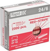 Rapid Redstripe nietjes verkoperd 24/6 2000 stuks