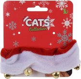 Kerst Halsband Voor Katten - Dierenhalsband - Rood/Wit