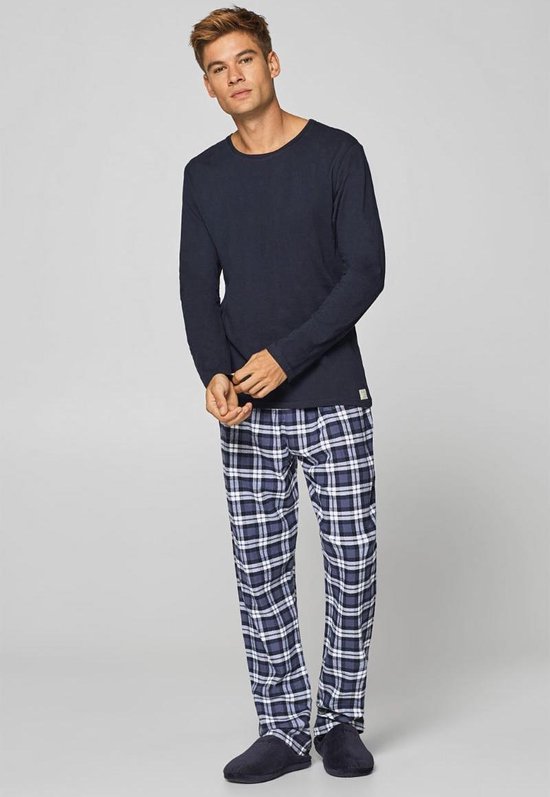 Echt niet Site lijn Plakken Esprit heren pyjama met flanellen broek | bol.com