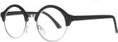 Icon Eyewear YCB212 Marilyn Leesbril +1.00 - Mat zwart, zilverkleurig frame