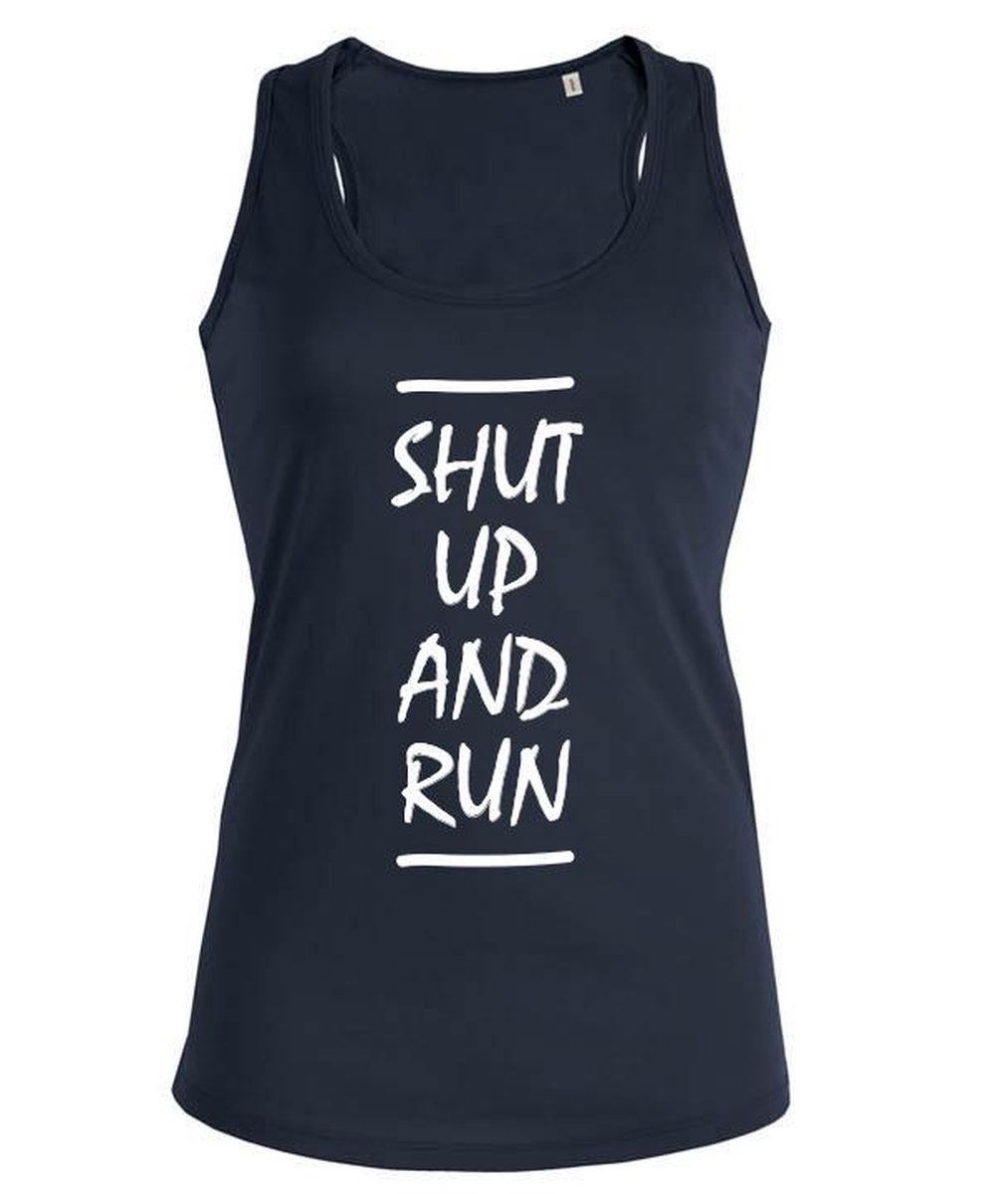 Shut up and Run dames sport shirt / hemd / top - maat XS