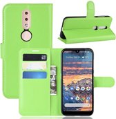 Book Case - Geschikt voor Nokia 4.2 Hoesje - Groen