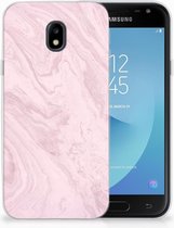 TPU Siliconen Back Case Back Cover Geschikt voor Samsung J3 2017 Marble Pink