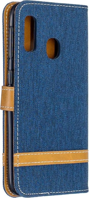 Coque Samsung Galaxy A20e - Étui livre en Denim - Blauw