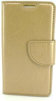 Xssive Hoesje voor Microsoft Lumia 535 Book Case - geschikt voor 3 pasjes - Goud