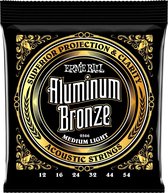 Ernie Ball Medium Light Aluminum Bronze Acoustic Strings 12-54