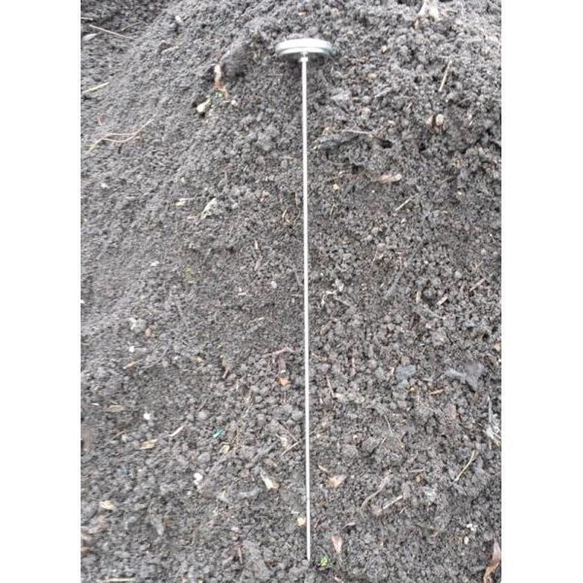 Thermomètre à compost en acier inoxydable de 50 cm pour jardin de 4,4 à