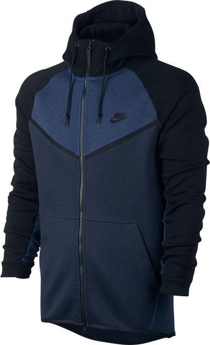 Nike tech fleece windrunner jas - maat L - Blauw | bol.com
