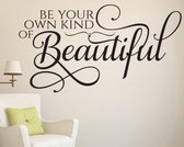 muursticker wallstickershop.eu | your own kind of beautyful | zwart