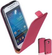 TCC Luxe Leder hoesje Samsung Galaxy S4 mini Flip Case/Cover - Roze - i9190