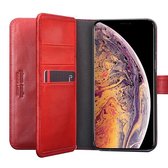 Samsung Galaxy S20 Plus Dubbelboek hoesje Genuine Leather ruimte voor extra pasjes - Rood