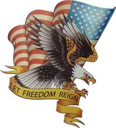 Signs-USA Eagle Freedom - Retro Wandbord - Metaal - 42x55 cm