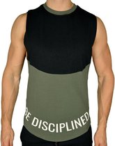 Be Disciplined Cut Off Shirt | Olijf (L) - Disciplined Sports