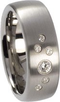 Schitterende 925 Zilveren Swarovski ® Zirkonia Ring | Damesring | Jonline | 16.00 mm = maat 50