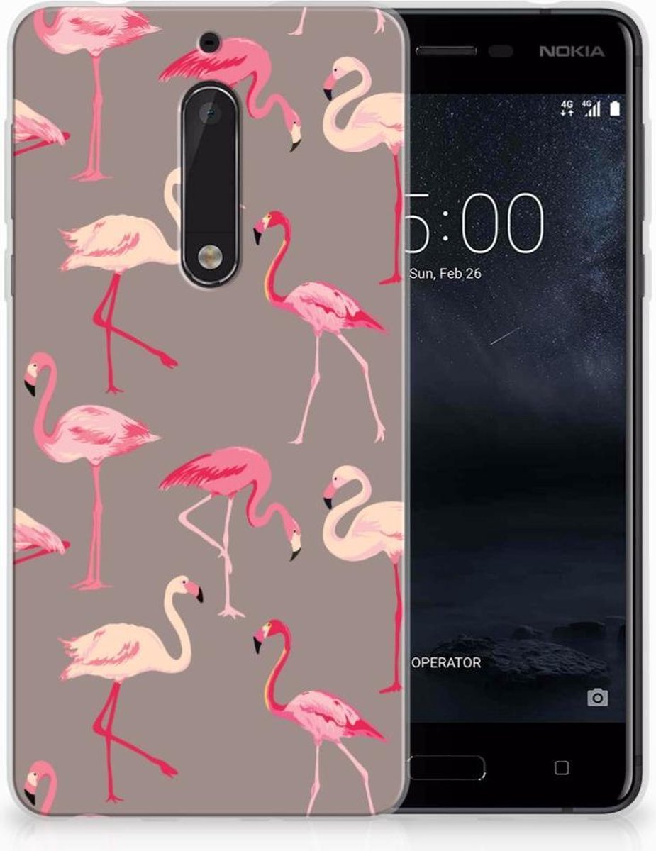 Nokia 5 TPU Hoesje Flamingo