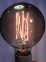 Kooldraadlamp Rookglas 25W Globe 95mm grote fitting E27 Dimbaar