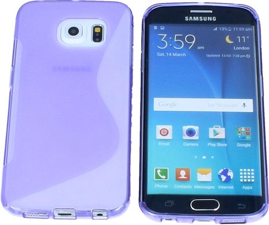 Coque Samsung Galaxy S6 Edge S Line Gel Silicone Transparent Violet Violet  | bol