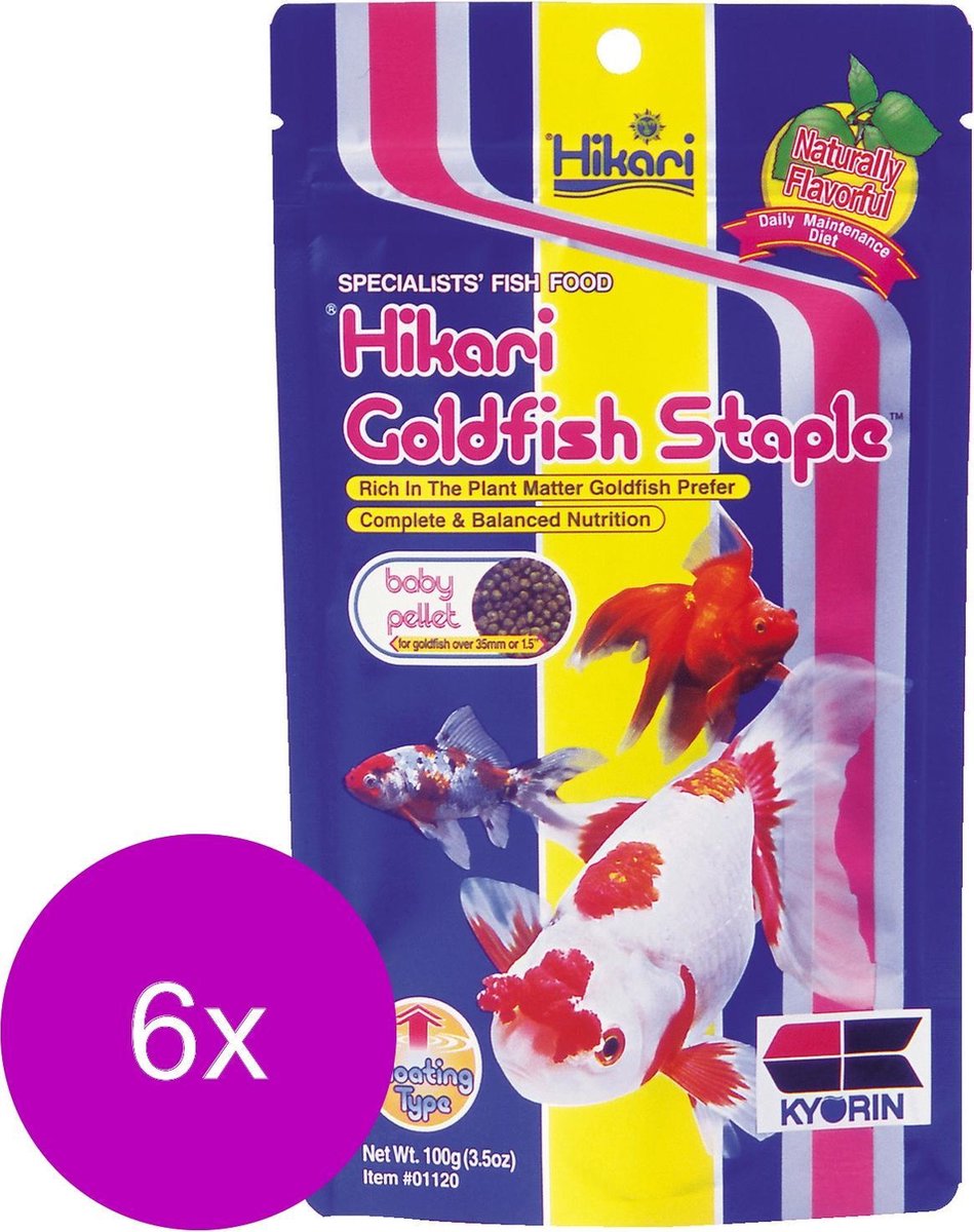 Hikari Staple Goldfish Baby - Vissenvoer - 6 x 100 g
