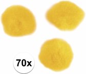 70x knutsel pompons 7 mm geel