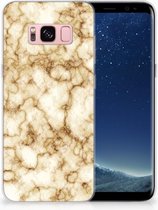 Bumper Case Geschikt voor Samsung Galaxy S8 Marmer Goud