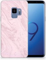 Geschikt voor Samsung Galaxy S9 Backcover Marble Pink