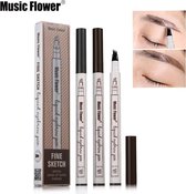 Microblading Eyebrow Tattoo Pen Waterproof Tattoo Wenkbrauw Pen Zwart