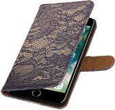 Lace Bookstyle Hoes voor iPhone 7 / 8 Plus Blauw