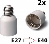 2 Stuks - E27 naar E40 Fitting Omvormer