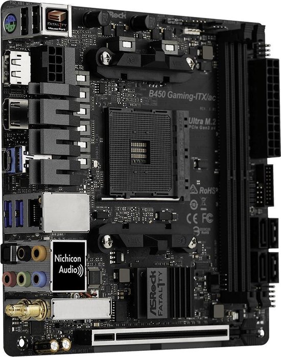 ASRock B450 Gaming-ITX/AC - Mini-ITX Moederbord - AMD AM4 Socket - Asrock